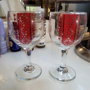 Pair of Folk Art Goblets
